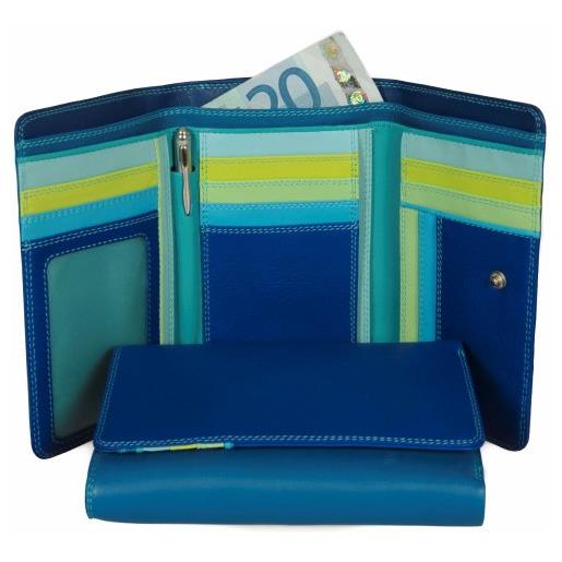 mywalit portafoglio donna in pelle medium tri-fold wallet - 363-92 - seascape