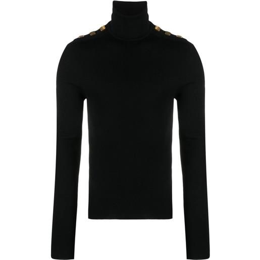 Balmain maglione con dettaglio bottoni - nero