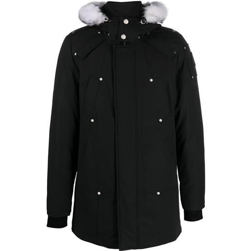 Moose Knuckles cappotto imbottito con zip - nero