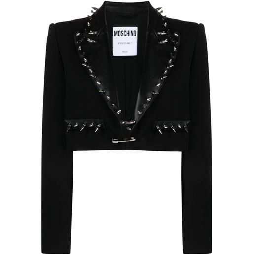 Moschino blazer con decorazione crop - nero