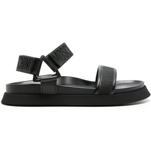 Moschino sandali con monogramma jacquard - nero