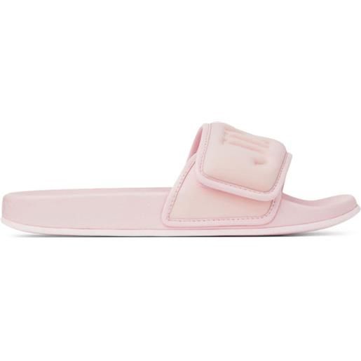 Jimmy Choo sandali slides fitz con logo goffrato - rosa