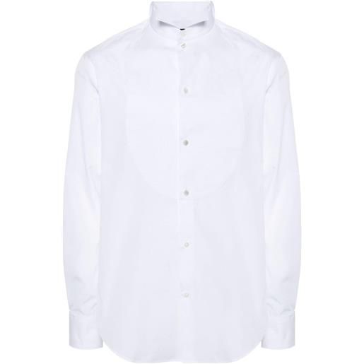 Emporio Armani camicia con pettorina - bianco