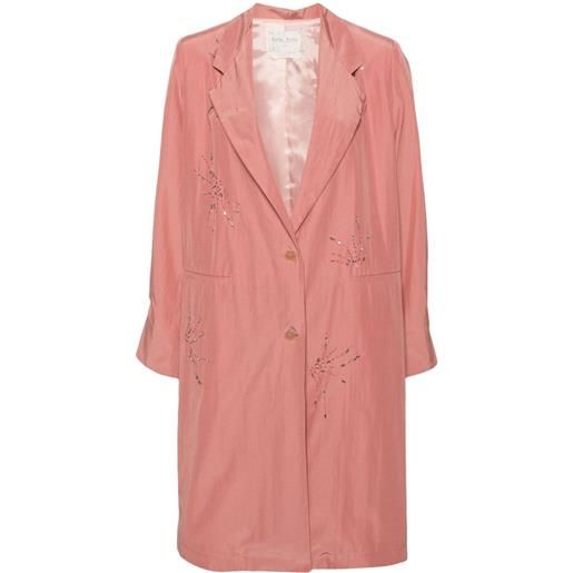 Forte Forte cappotto monopetto con cristalli - rosa