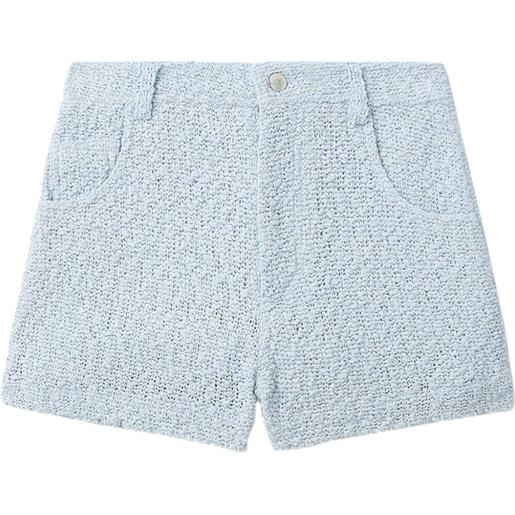 IRO shorts a vita alta in tweed - blu