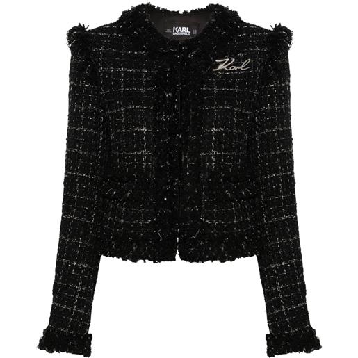 Karl Lagerfeld giacca con placca logo - nero