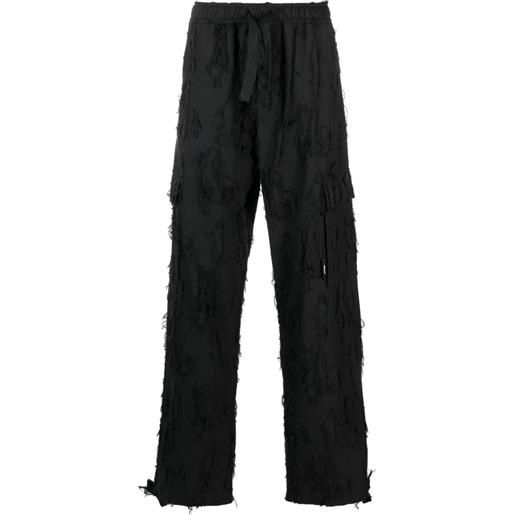 MSGM pantaloni con effetto vissuto - nero