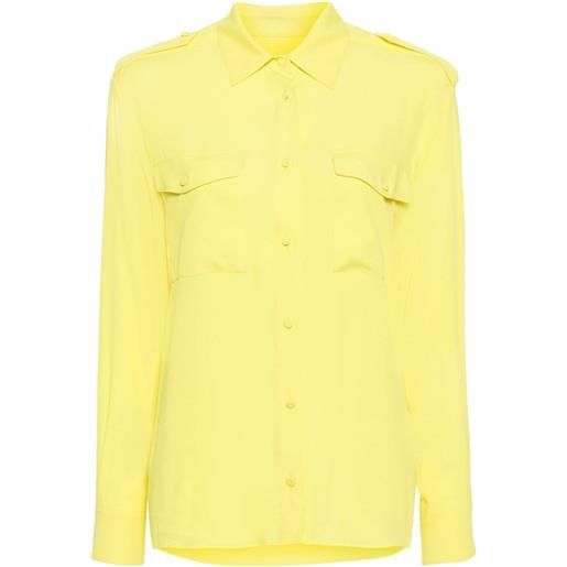 MSGM camicia con colletto ampio - giallo