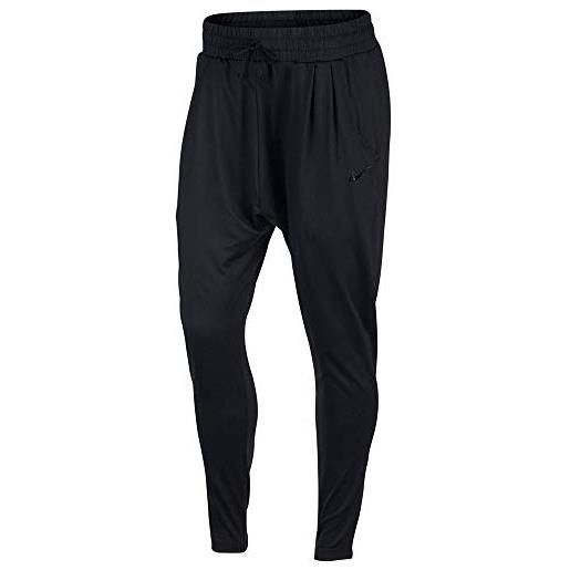 Nike dry flow lux pant, donna, nero/clear, l