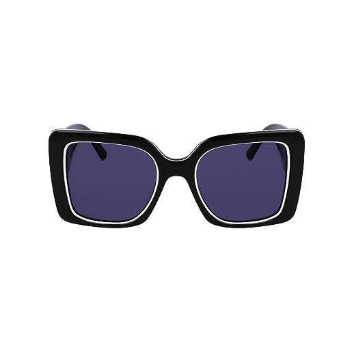 Karl lagerfeld kl6126s sunglasses, 006 black/white, one size unisex