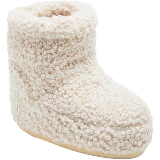 Moon Boot icon low faux curly snow boots beige eu 36-38 donna