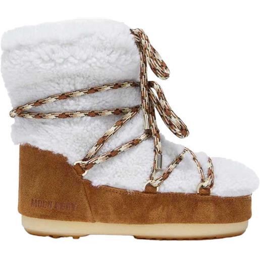 Moon Boot lab69 icon light low shearling snow boots beige eu 35-36 donna