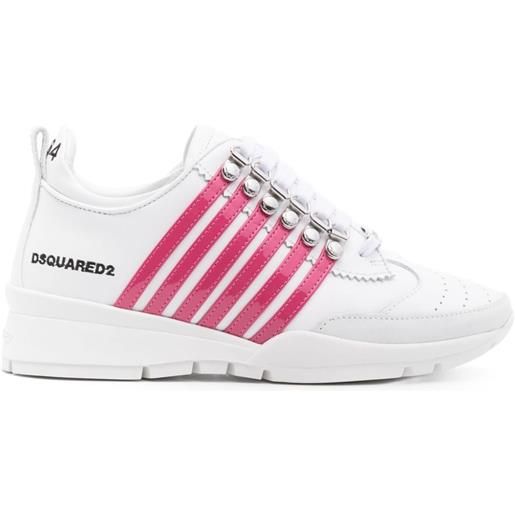 Dsquared2 sneakers con righe - bianco