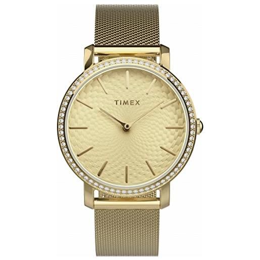 Timex orologio analogico al quarzo donna con cinturino in acciaio inossidabile tw2v52200