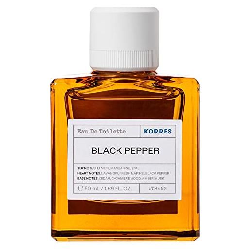 Korres black pepper edge per uomo, 50 ml