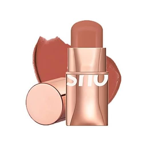 Beliky Girl 6 colori rossetto blush stick 3-in-1 occhi cheek e lip tint costruibile impermeabile leggero blush stick crema blusher trucco per le donne (#03)
