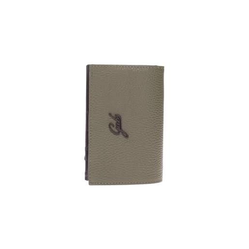 Gabs portafoglio porta carte monete zip made in italy pelle 100% black gmoney14 (verde militare)