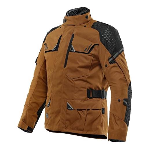 Dainese - ladakh 3l d-dry jacket, giacca moto touring impermeabile, protezioni su spalle e gomiti, 4 stagioni, giacca da moto per uomo, monk's-robe/nero, 62