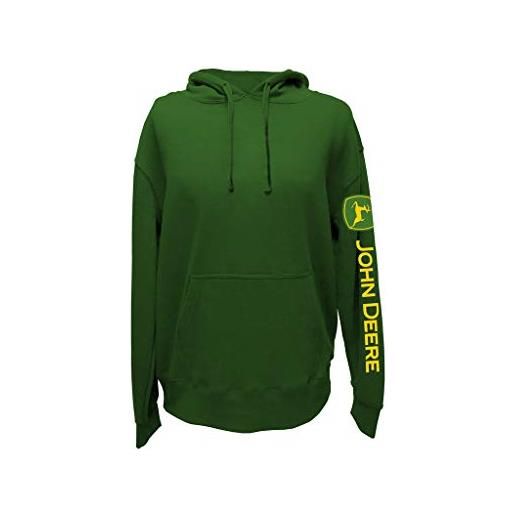John Deere solid hoodie with logo on sleeve