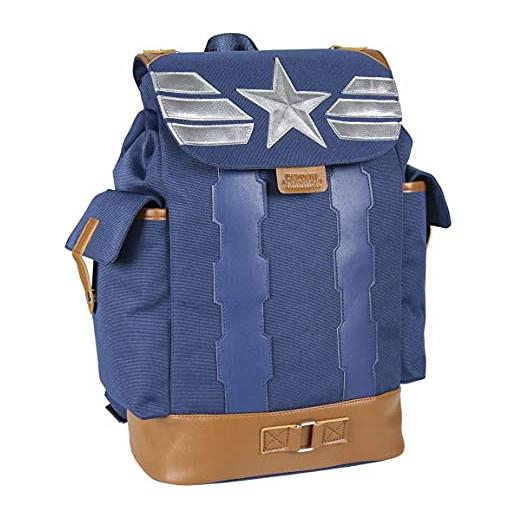 CERDÁ LIFE'S LITTLE MOMENTS - mochila casual travel de avengers capitan america de color azul - mochila 40 cm | licencia oficial marvel studios, multicolor