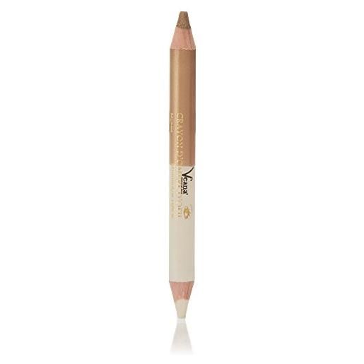 Veana, mineral line, ombretto 2 in 1 in matita, shimmer gold + frosted peach, 3 g
