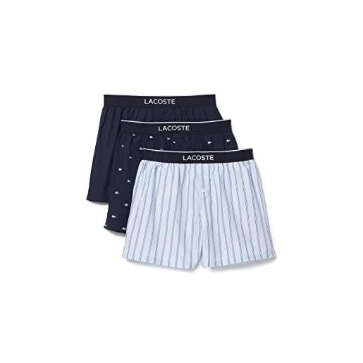 Lacoste 7h3406 boxer intimo, navy blue/overview-navy b, m uomini