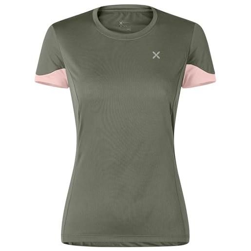 MONTURA join t-shirt woman, tecnica da donna, ideale per varie attività outdoor e tempo libero (xl, verde salvia/light rose)