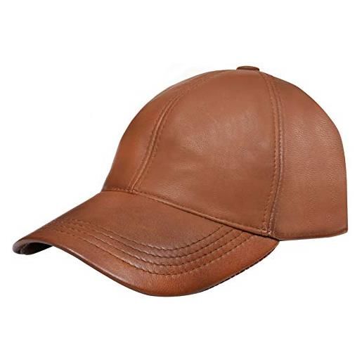 Infinity Leather berretto da baseball normale con snapback regolabile da golf in vera abbronzatura pelle da uomo e da donna