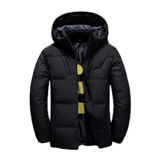 Tainrunse piumino invernale per il tempo libero giacca invernale con cappuccio, nero , m
