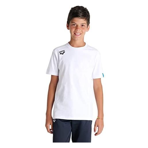 ARENA maglietta team junior panel t-shirt, bianco, 12 anni unisex-adulto