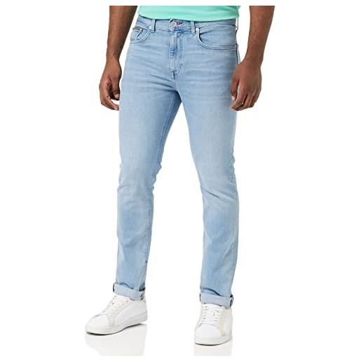 Tommy Hilfiger jeans uomo slim bleecker elasticizzati, blu (emmet indigo), 29w / 32l