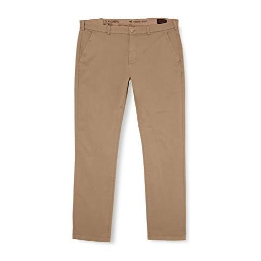 Schott NYC trjo70 pantaloni, beige, 28 uomo