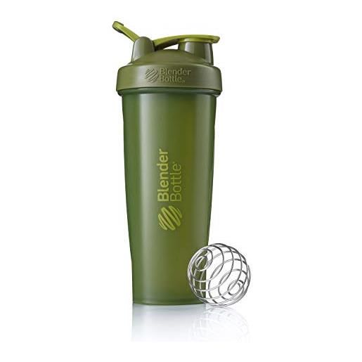 BlenderBottle classic loop shaker per frullati di proteine, moss verde, 940 ml
