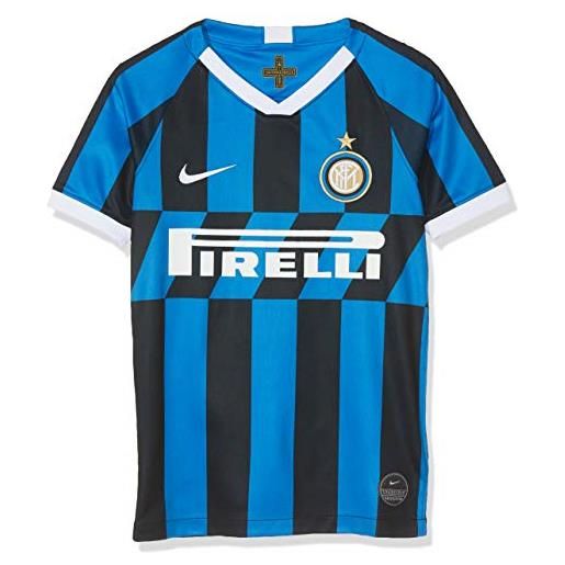 Nike inter, maglia home bambino 2019/2020, maglietta da calcio unisex bambini, blu (blue spark/white), s