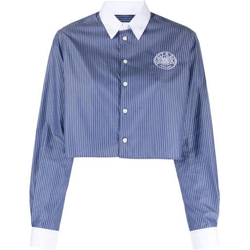 Sporty & Rich camicia conneticut a righe con stampa - blu