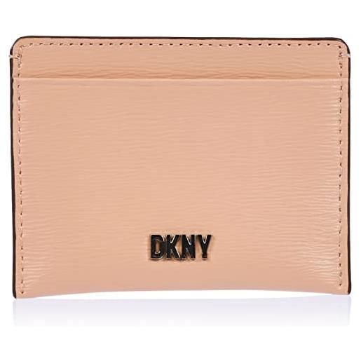 DKNY bryant credit card holder in pelle sutton, accessorio da viaggio-porta carte donna, rosewater