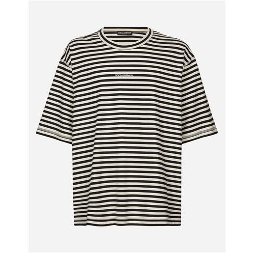 Dolce & Gabbana t-shirt manica corta a righe con logo