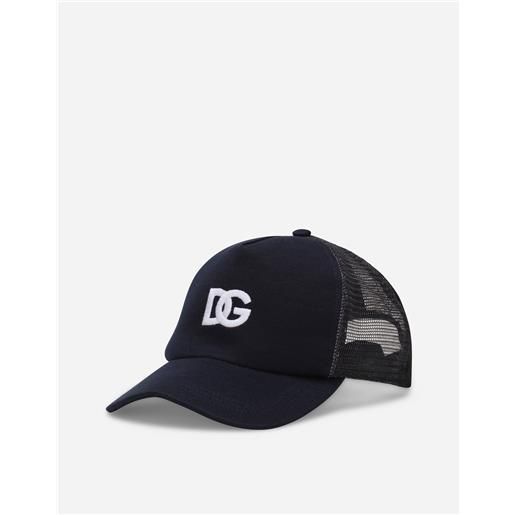 Dolce & Gabbana cappello trucker in cotone con logo dg e rete