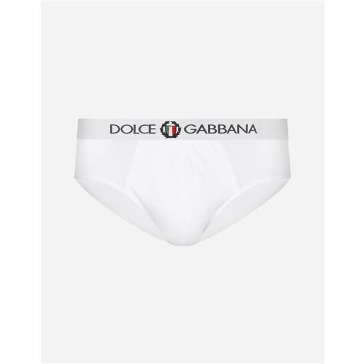 Dolce & Gabbana slip medio cotone stretch con crest