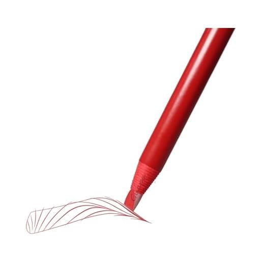 Rasmet 6 matite sopracciglia trucco permanente rosse resistenti all'acqua - nucleo rigido da 5 mm rimovibile - matita microblading rossa per labbra tatuate (rosso)