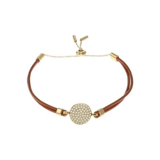 Fossil Bracciale Rigido Donna In Acciaio Inossidabile | Colore Oro Rosa, Finitura Lucida, Chiusura A Moschettone, Lunghezza Regolabile 165 Mm + 25 Mm - 3