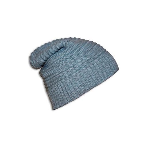 Posh Gear uomo alpaca cappello berreto 100% lana di alpaca, chiaro azzuro