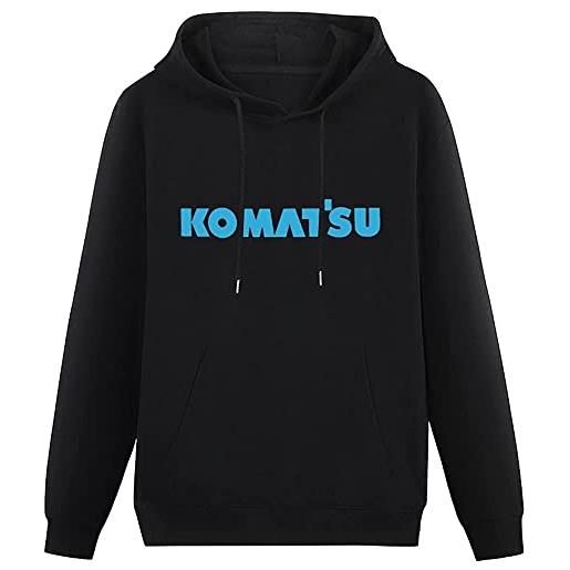 AIHU komatsu excavator fashionhine men black hoodie sweatshirt