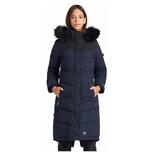 Khujo lubek long 3 - cappotto invernale da donna, nero, basics, casual, abbigliamento streetwear blu scuro s