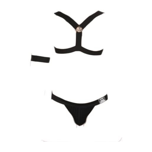 JPXJGT body chest harness uomo imbracatura pettorale cintura elastica gay cosplay sexy clubwear erotico lingerie clubwear (color: one size, size: black)