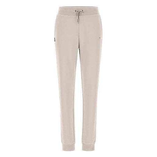 FREDDY - pantaloni in felpa con dettagli bronzo e fondo a polsino, donna, beige, xx large