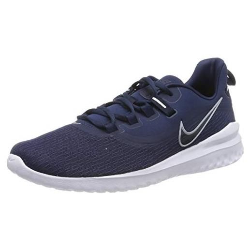 Nike renew rival 2, scarpe da running uomo, blu (midnight navy/wolf grey/obsidian/white 401), 38.5 eu