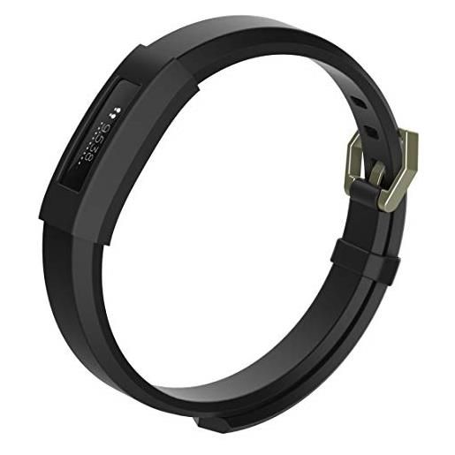 BZN watch case dispositivo indossabile intelligente, custodia protettiva in silicone a colori solido per fitbit alta/hr (color: black)