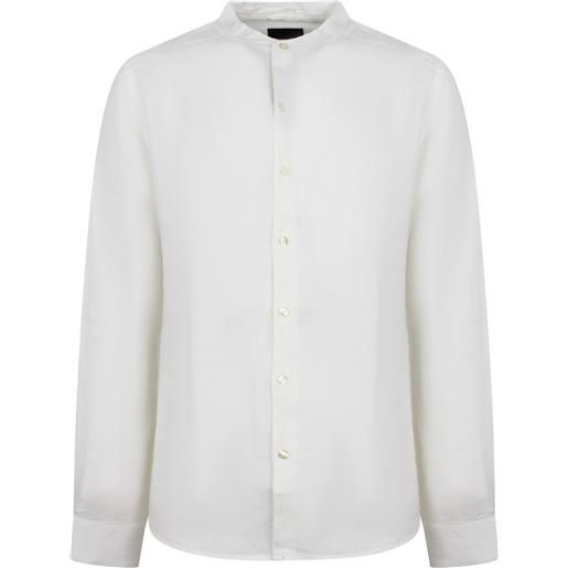 PEUTEREY camicia bianca 'iberis lino 01' in lino per uomo