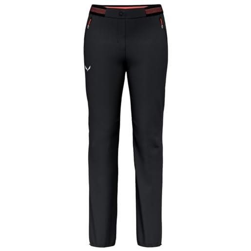 SALEWA pedroc 4 dst w lon pants pantalone, black-out, 44 donna